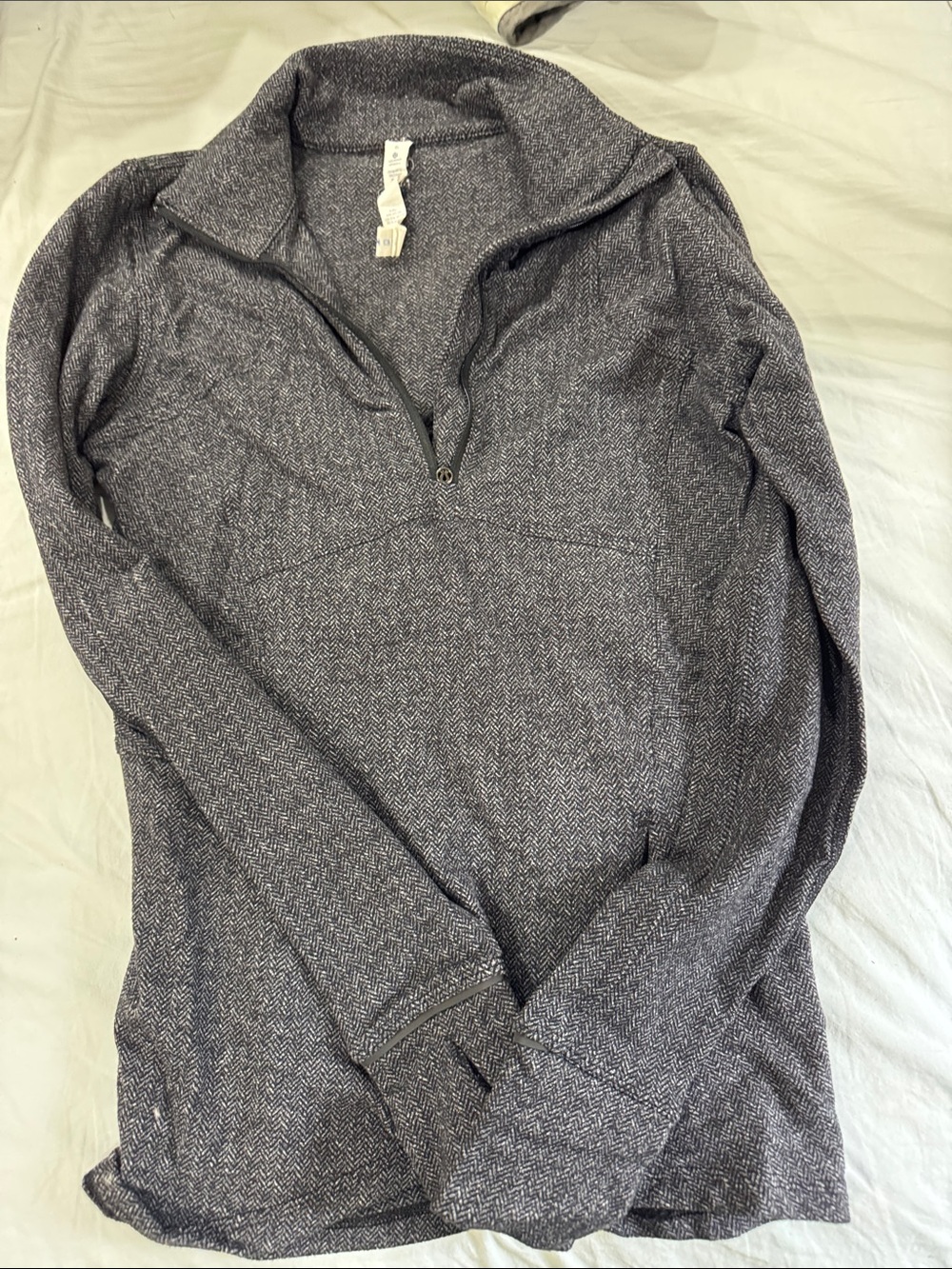 lululemon athletica women's Navy Heather Quarter-Zip Pullover